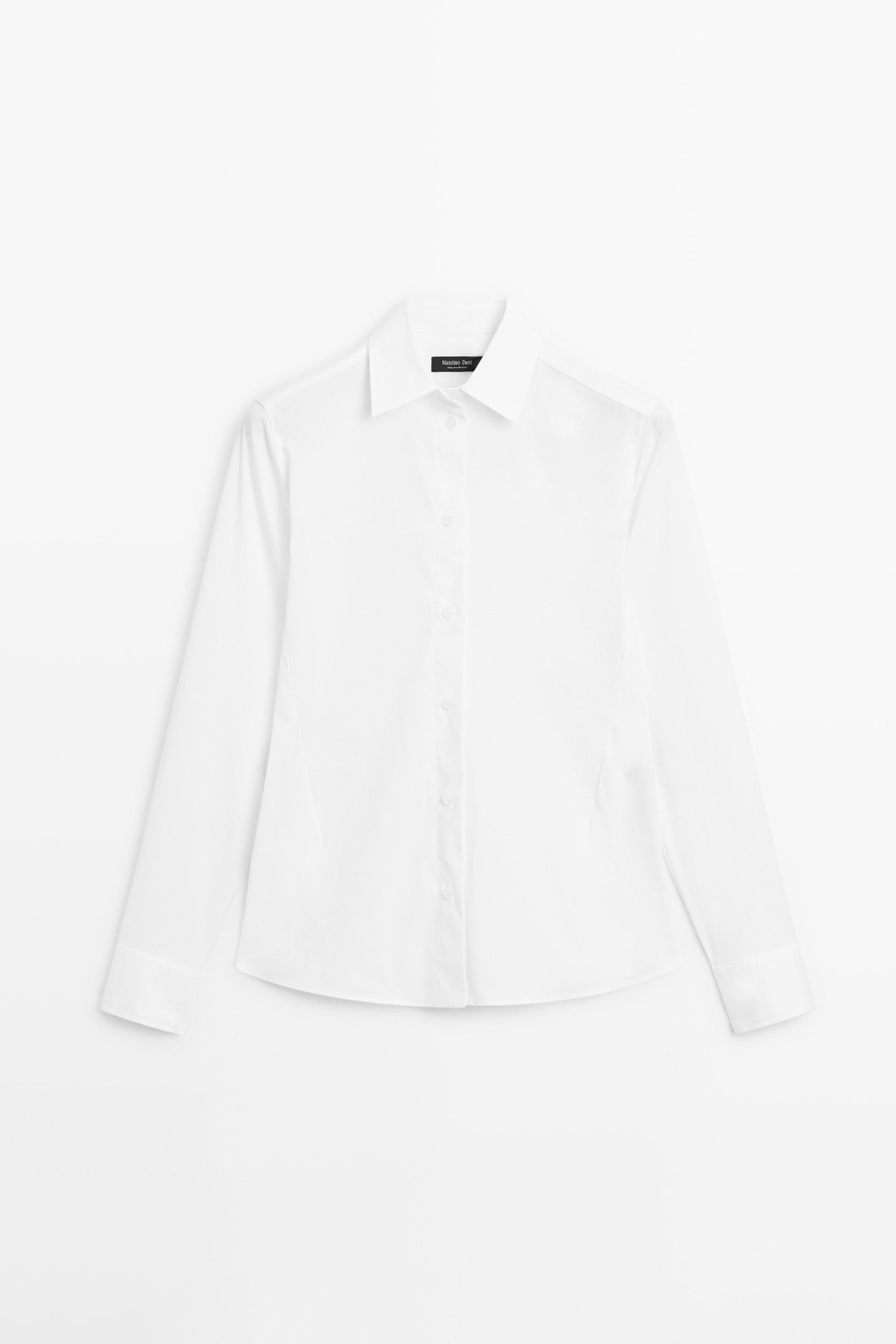 Cotton blend stretch shirt